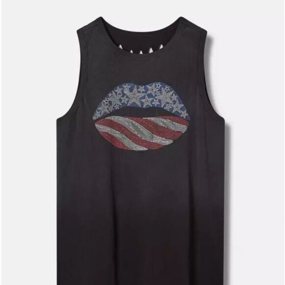 Torrid Black Graphic Muscle Tee - Picture 5 of 8